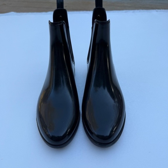 Sam Edelman Chelsea Black Tinsley Pull On Ankle Rain Boots Women's Size 11 - Picture 2 of 12